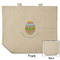 Easter Eggs Reusable Cotton Grocery Bag - Front & Back View