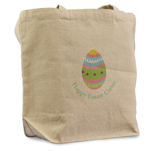 Custom Easter Eggs Reusable Cotton Grocery Bag (Personalized)