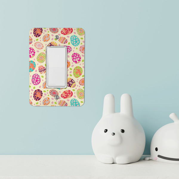 Easter Eggs Rocker Light Switch Covers - Single - IN CONTEXT