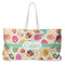 Easter Eggs Large Rope Tote Bag - Front View