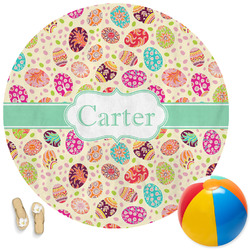 Easter Eggs Round Beach Towel (Personalized)