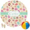 Easter Eggs Round Beach Towel (Personalized)