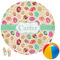 Easter Eggs Round Beach Towel (Personalized)