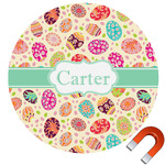 Easter Eggs Round Car Magnet - 6" (Personalized)