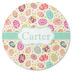 Easter Eggs Round Rubber Backed Coaster (Personalized)
