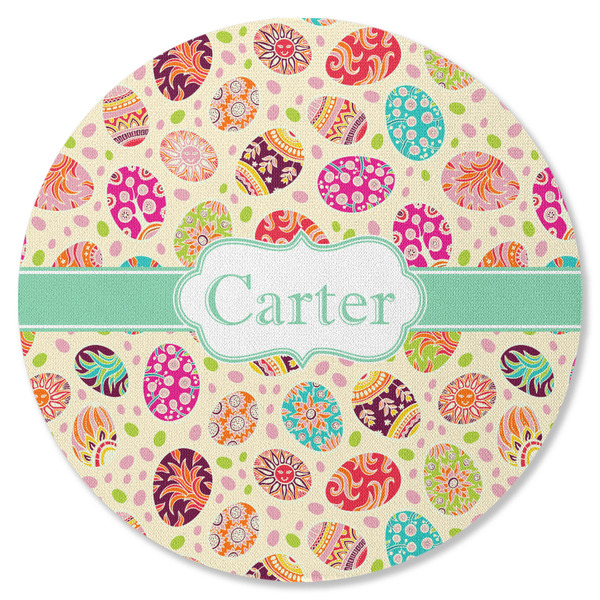 Easter Eggs Round Coaster Rubber Back - Single