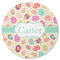 Easter Eggs Round Rubber Backed Coaster (Personalized)