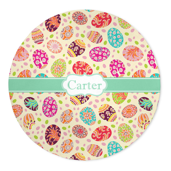 Custom Easter Eggs 5' Round Indoor Area Rug (Personalized)