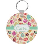 Easter Eggs Round Plastic Keychain (Personalized)