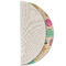 Easter Eggs Round Linen Placemats - HALF FOLDED (single sided)