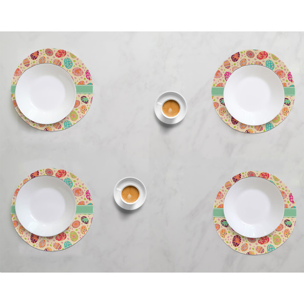 Easter Eggs Round Linen Placemats - LIFESTYLE (set of 4)