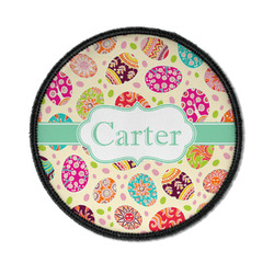 Easter Eggs Iron On Round Patch w/ Name or Text