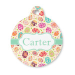 Easter Eggs Round Pet ID Tag - Small (Personalized)