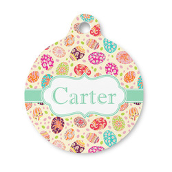 Easter Eggs Round Pet ID Tag - Small (Personalized)