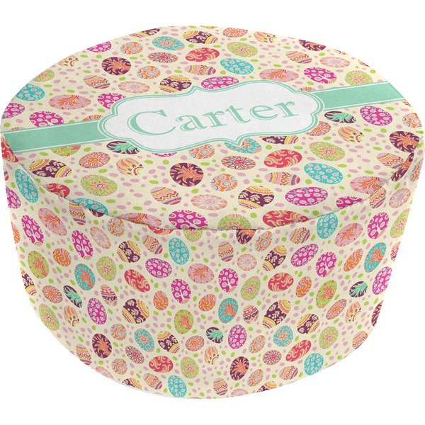 Custom Easter Eggs Round Pouf Ottoman (Personalized)