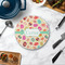 Easter Eggs Round Stone Trivet - In Context View