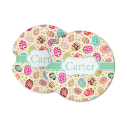 Easter Eggs Sandstone Car Coasters (Personalized)