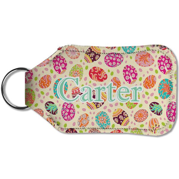 Easter Eggs Sanitizer Holder Keychain - Small (Back)
