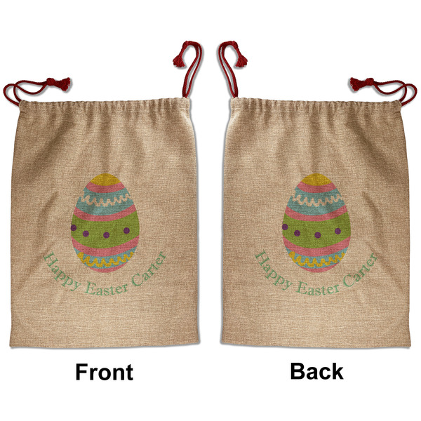 Easter Eggs Santa Bag - Front and Back