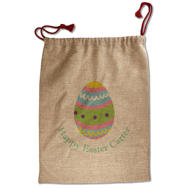 Custom Easter Eggs Santa Sack - Front (Personalized)