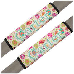 Easter Eggs Seat Belt Covers (Set of 2) (Personalized)
