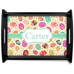 Easter Eggs Black Wooden Tray - Large (Personalized)
