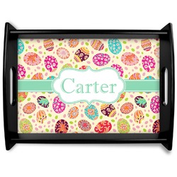 Easter Eggs Black Wooden Tray - Large (Personalized)