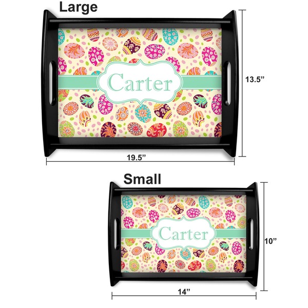 Easter Eggs Serving Tray Black Sizes