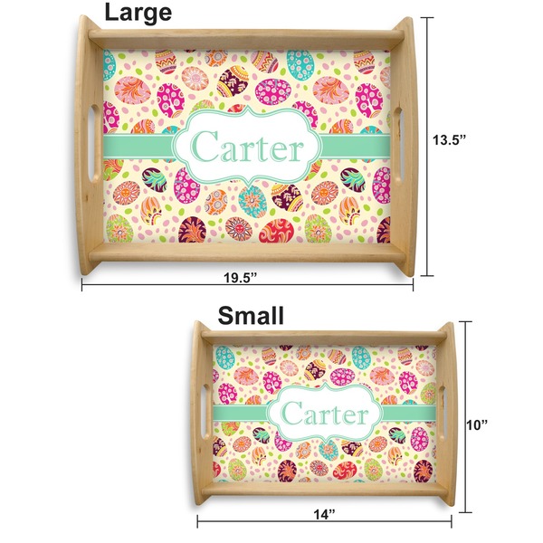 Easter Eggs Serving Tray Wood Sizes