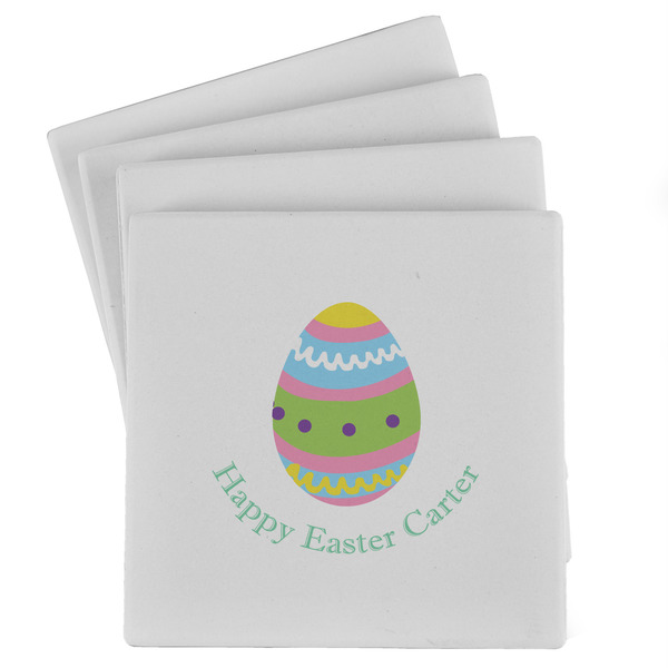 Custom Easter Eggs Absorbent Stone Coasters - Set of 4 (Personalized)
