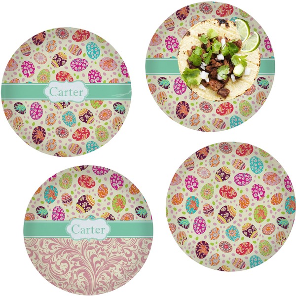 Easter Eggs Set of Lunch / Dinner Plates