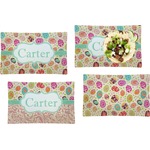 Easter Eggs Set of 4 Glass Rectangular Lunch / Dinner Plate (Personalized)