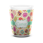 Easter Eggs Ceramic Shot Glass - 1.5 oz - White - Single (Personalized)