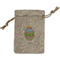 Easter Eggs Small Burlap Gift Bag - Front