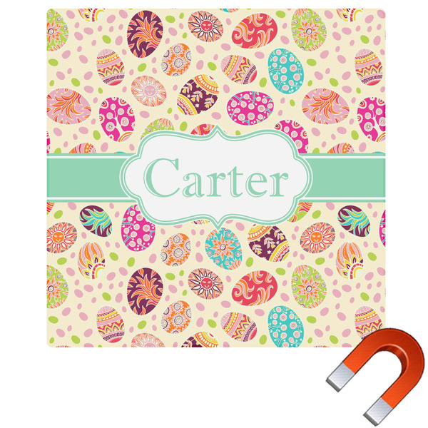 Custom Easter Eggs Square Car Magnet - 10" (Personalized)
