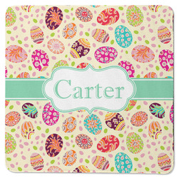 Easter Eggs Square Rubber Backed Coaster (Personalized)