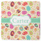 Easter Eggs Square Rubber Backed Coaster (Personalized)