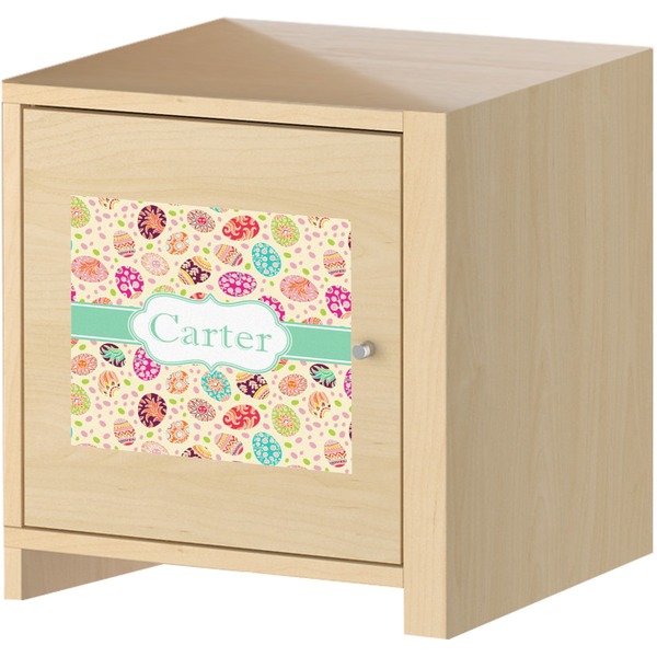Easter Eggs Square Wall Decal on Wooden Cabinet