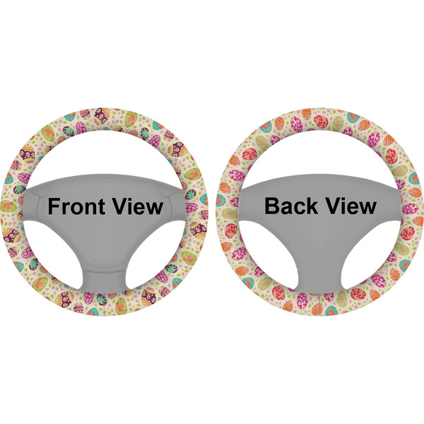 Easter Eggs Steering Wheel Cover- Front and Back