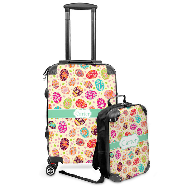 Custom Easter Eggs Kids 2-Piece Luggage Set - Suitcase & Backpack (Personalized)