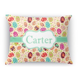 Easter Eggs Rectangular Throw Pillow Case (Personalized)