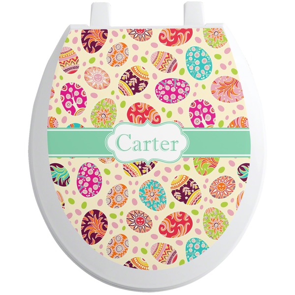 Custom Easter Eggs Toilet Seat Decal (Personalized)