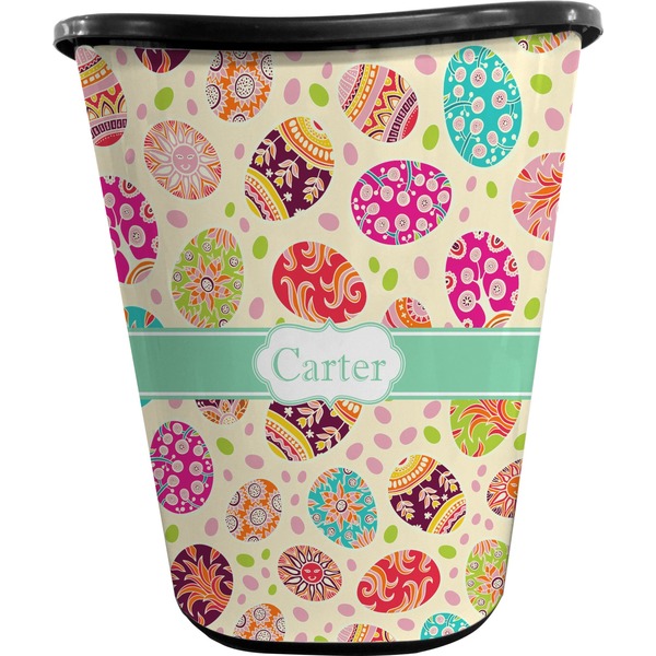 Easter Eggs Trash Can Black