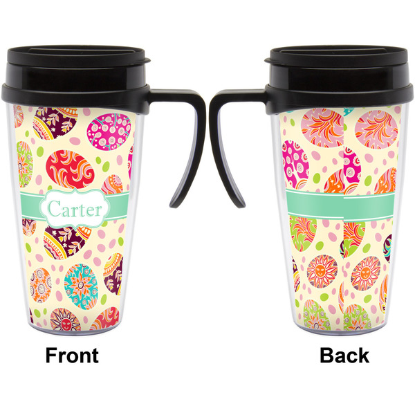 Easter Eggs Travel Mug with Black Handle - Approval