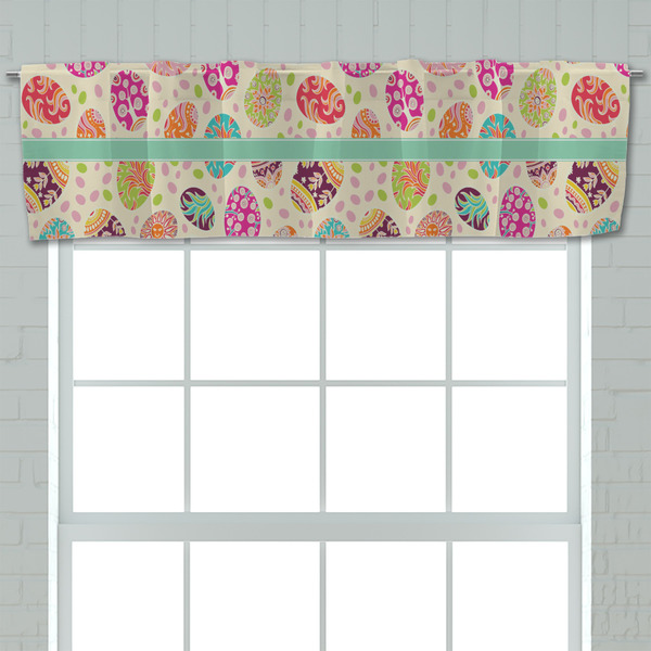 Easter Eggs Valance - Closeup on window