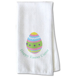 Easter Eggs Kitchen Towel - Waffle Weave - Partial Print (Personalized)