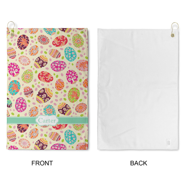 Easter Eggs Waffle Weave Golf Towel - Approval