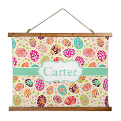 Easter Eggs Wall Hanging Tapestry - Wide (Personalized)