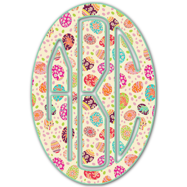 Custom Easter Eggs Monogram Decal - Custom Sizes (Personalized)