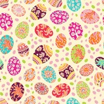 Easter Eggs Wallpaper & Surface Covering (Water Activated 24"x 24" Sample)